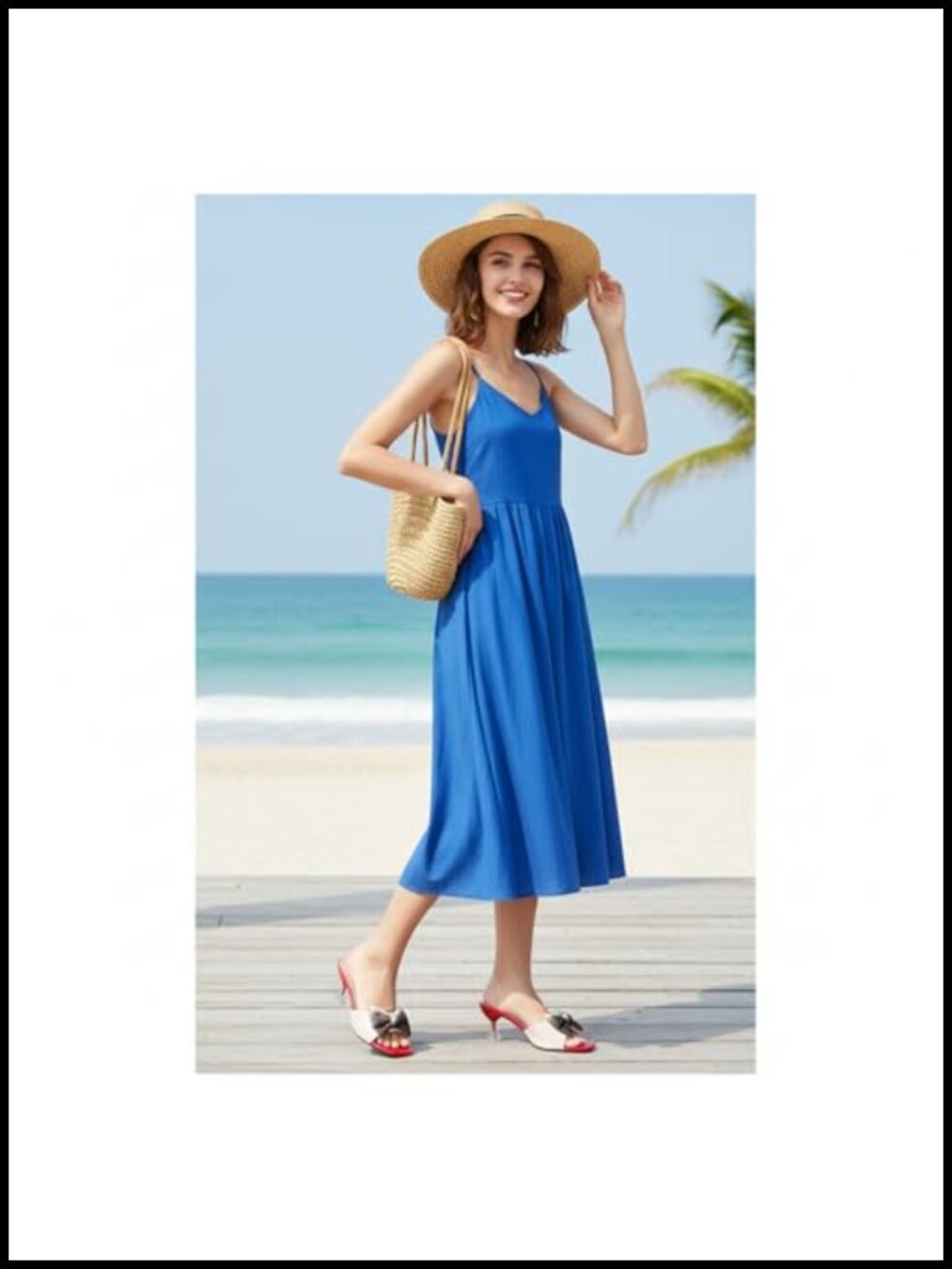 Women's Bow Decor Mule Sandals Open Toe Transparent Heel Slip On Heeled Sandals - Picture 2 of 6